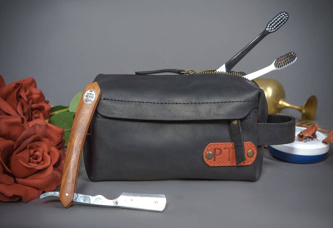 Pikore – wholesale Toiletry bag – men's – Leather dopp kit6