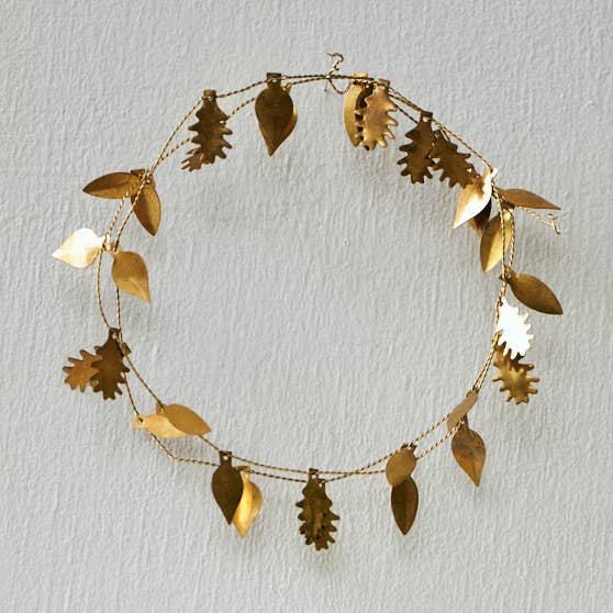 Fog Linen Work - Wholesale Bunting/garland - Brass Garland Leaf0