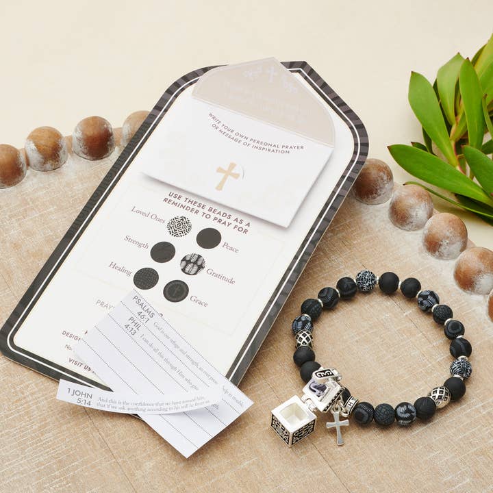 JILZARAH - Venta al por mayor Pulsera de cuentas - Pulsera de oración negra1