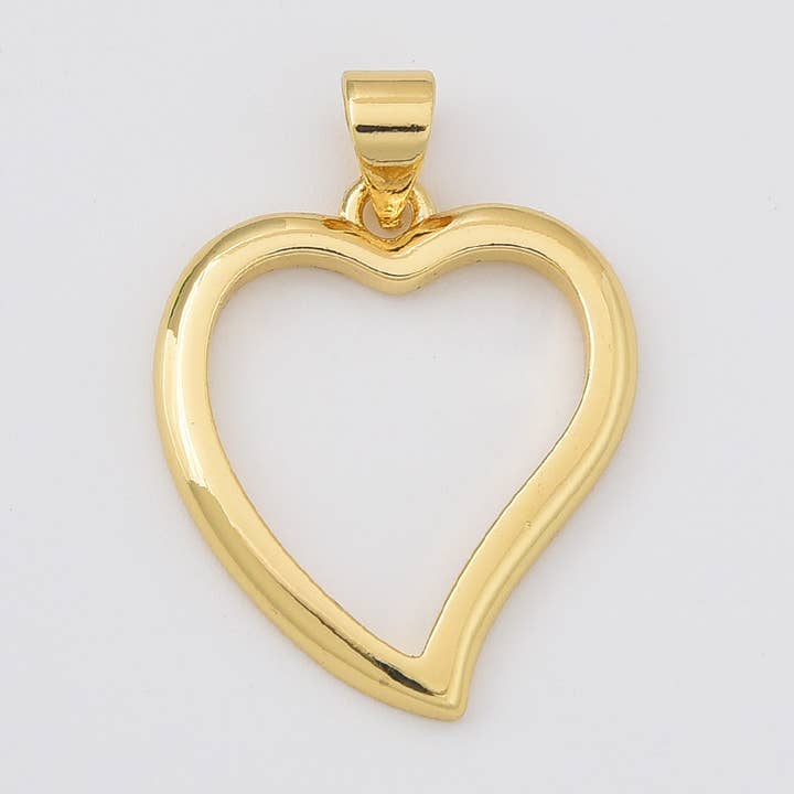 Vergoldeter Herzanhänger, Geschenk zum Valentinstag, CP1318 für den Großhandel von Beads Creation