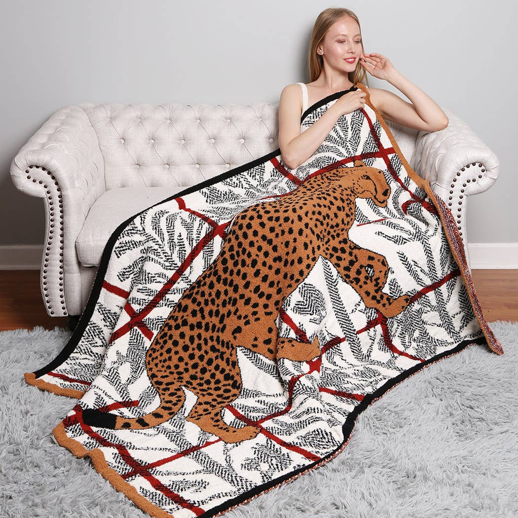 Fashion City - Wholesale Throw Blanket - Cheeta Lion Tiger Forest Design Throw Blanket17