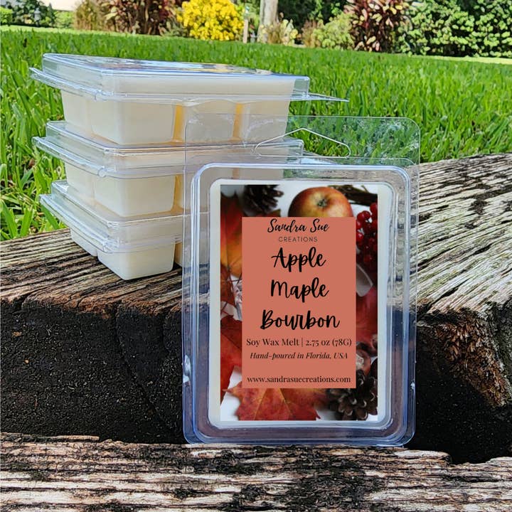 Äpple & Lönn Bourbon Sojavaxsmält, 78g | Höst Autumn för wholesale av Sandra Sue Creations LLC