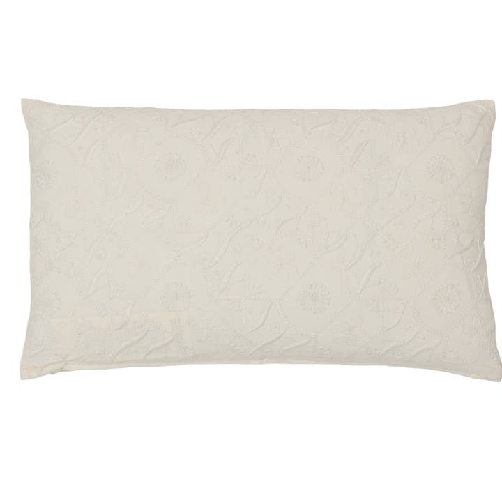 Payal Lucknow Embroidered Petit Lumbar Pillow Cover for wholesale by Alamwar