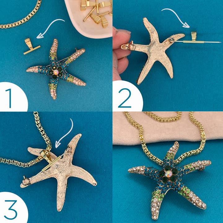 Jewelry Made by Me - Wholesale Brooch - Brooch to Pendant converter - Silver
