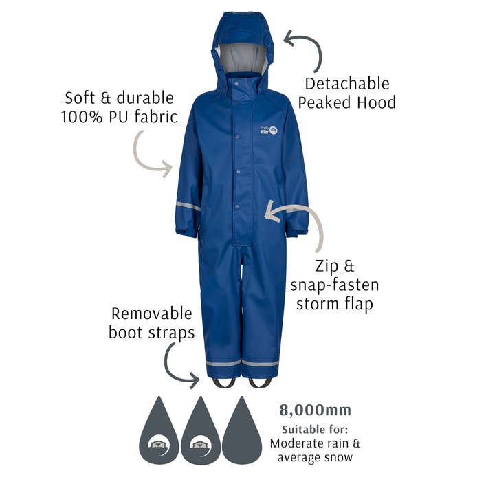 Spotty Otter – Großhandel Regenanzug – Kinder – Spotty Otter Forest Ranger wasserdichter Splashsuit aus PU7