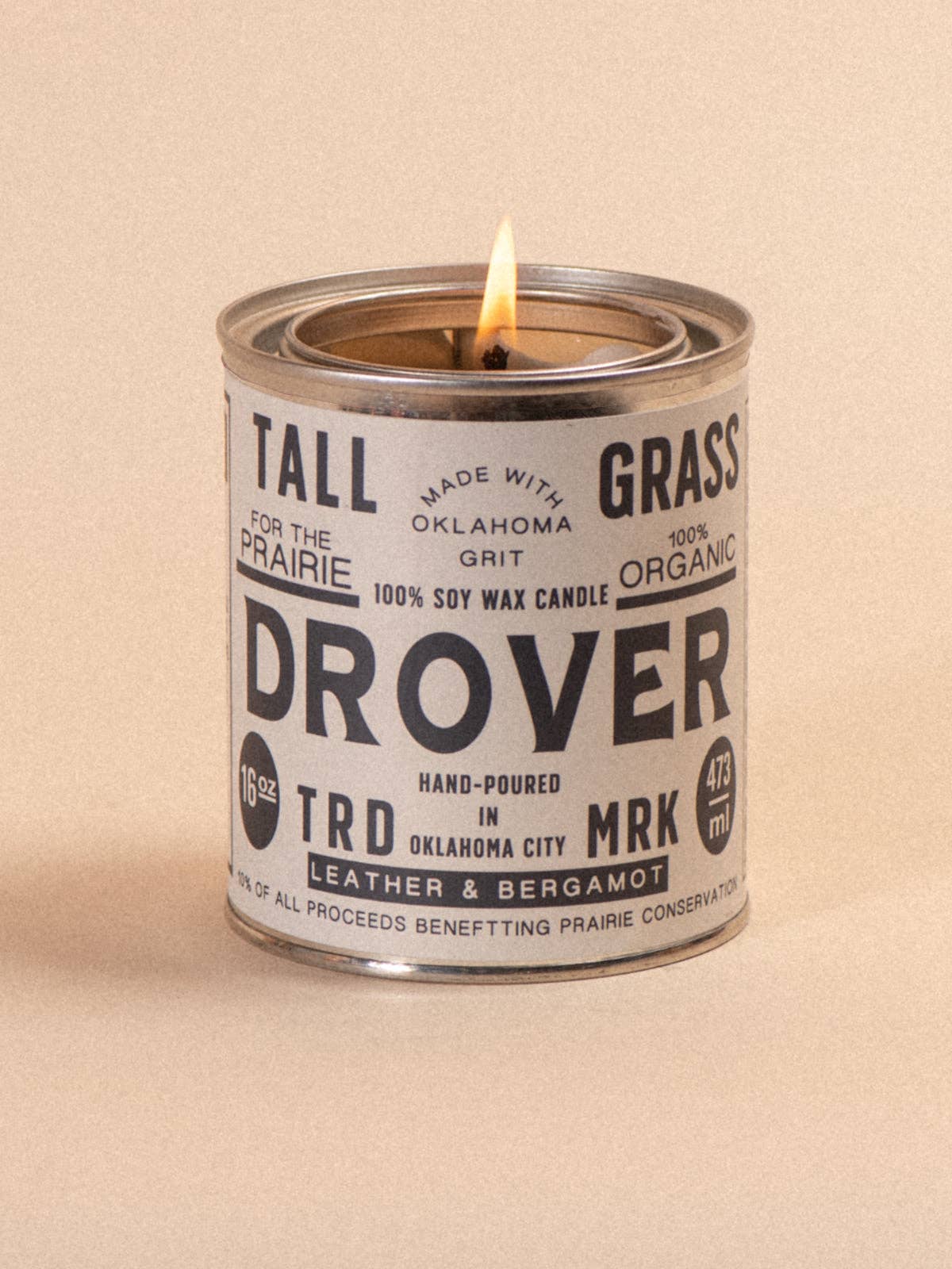 Tallgrass Supply Co - Wholesale Travel Candles - Drover: Leather + Bergamot Soy Wax Candle2