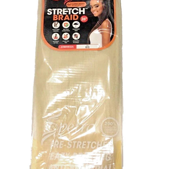 Ezbraid Color 613 Pre-stretched Spectra Braiding Hair 26" for wholesale by Jamke & Co Inc