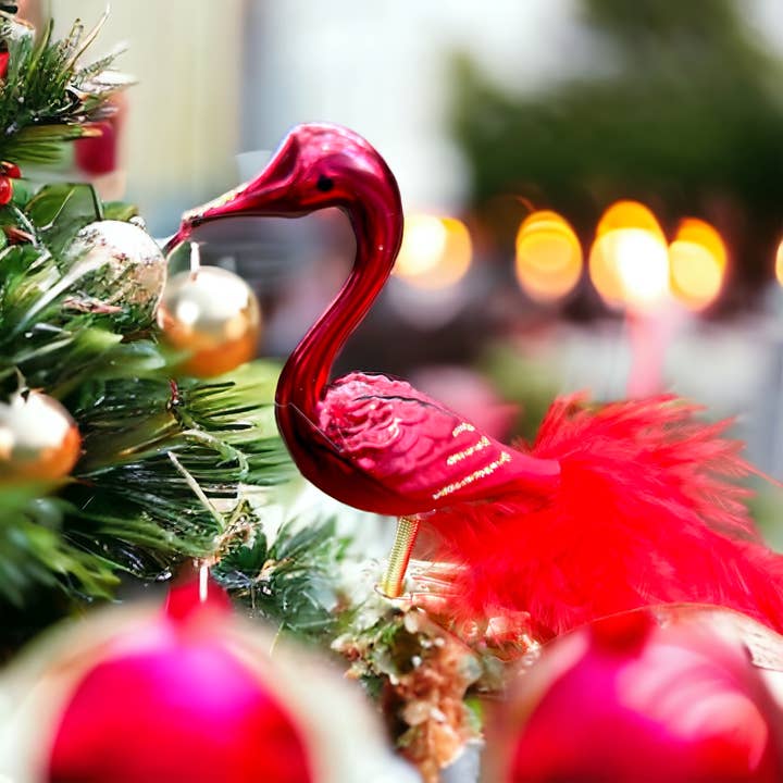 Glass Bird Ornament red for wholesale by Marketplace24
