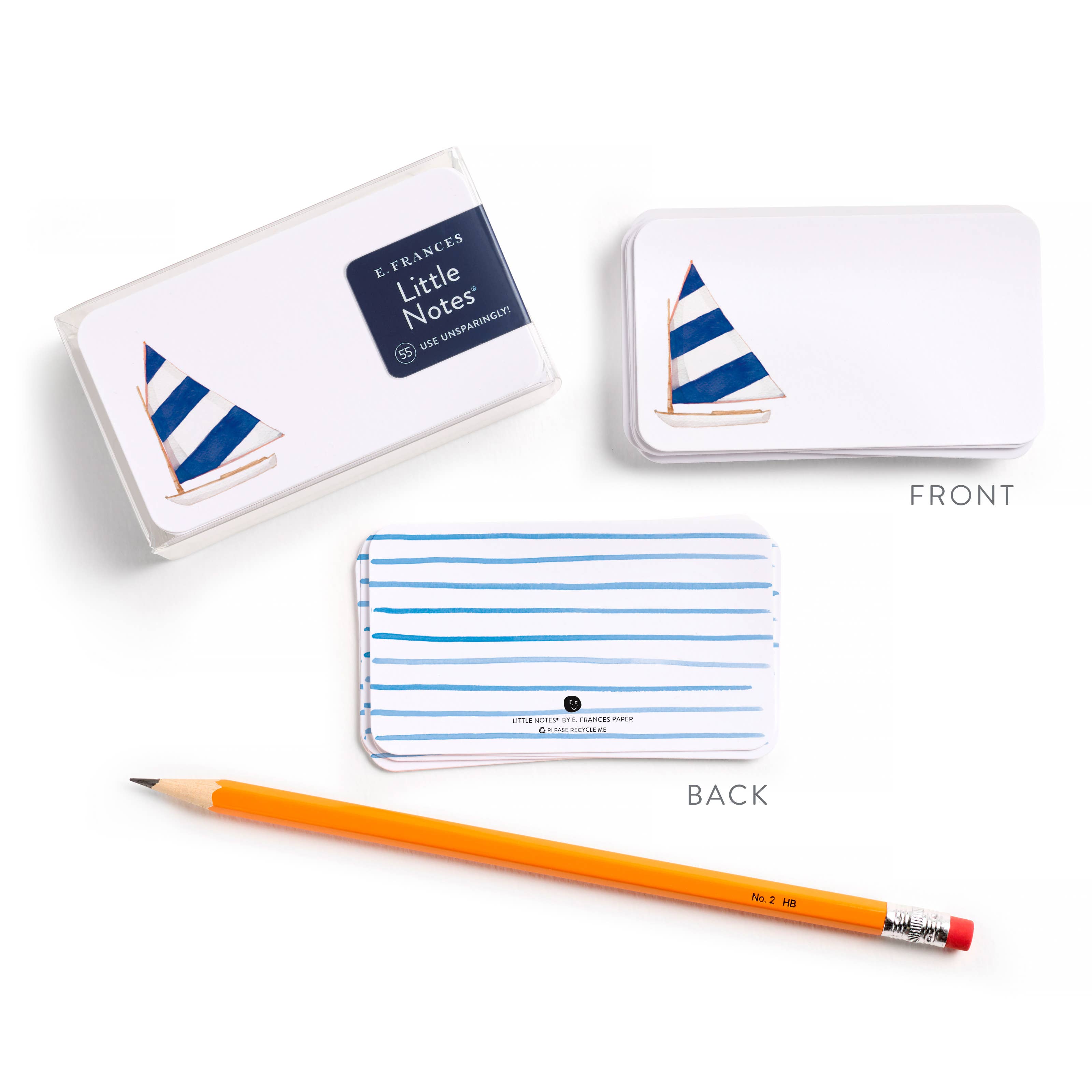 E. Frances Paper - Wholesale Stationery/Notecard Set - Sailboat Little Notes®1