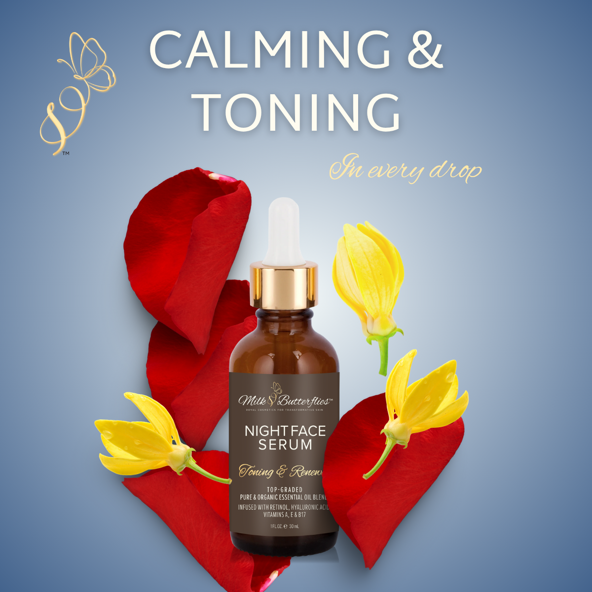 Milk and Butterflies - Wholesale Facial Serum/Concentrate - Night Face Serum5