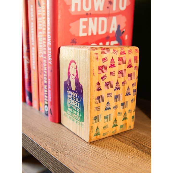 ARCHd - Wholesale Bookend - Iconic Woman Quote Bookend (sold individually) NATURAL WOOD13