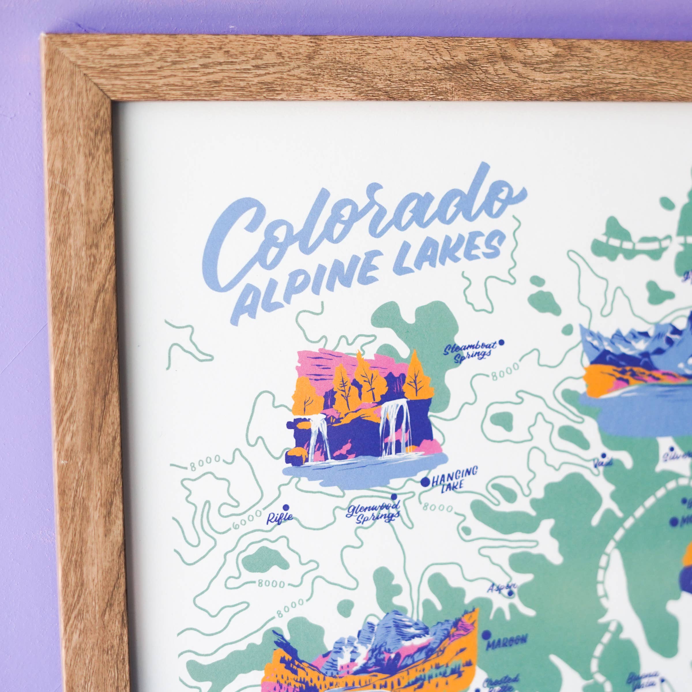 Little Known Goods - Wholesale Map - Colorado Alpine Lakes Map1