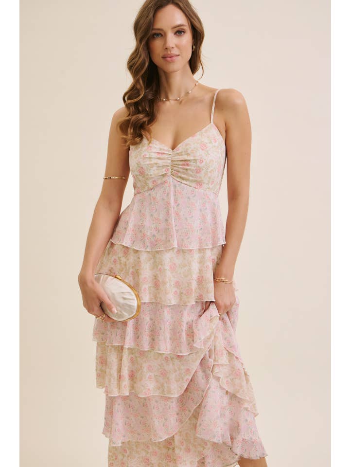 in february - Wholesale Dress - Women's - DEFINITION OF SEASONLESS FEMINITY FLORAL TIERED MAXI DRESS14