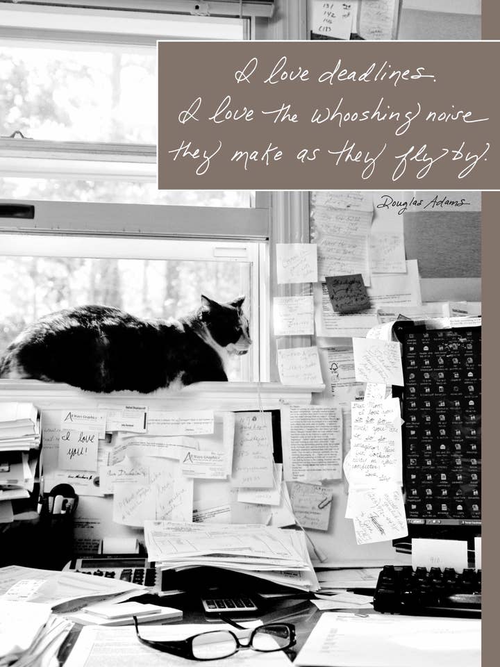 427R: Jag älskar deadlines. Jag älskar det svullna ljudet de gör när de flyger förbi. - Douglas Adams för wholesale av Bonair Daydreams