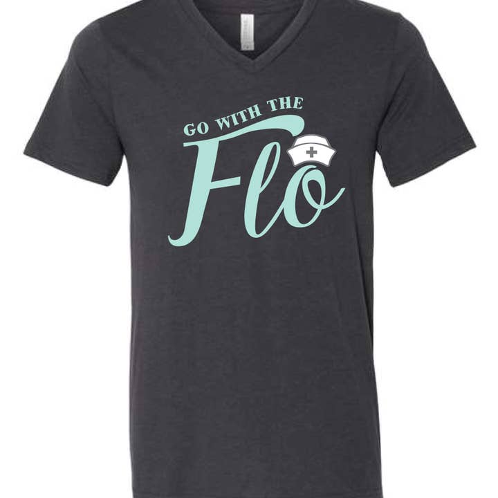 Go With The Flo | Nurse Tee for wholesale by Nurseology