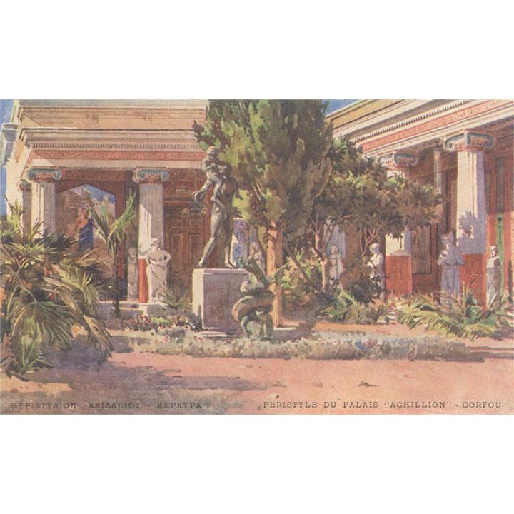 Found Image Press – wholesale Magnet – Magnet AH-76 Ancient Greek Courtyard on Corfu