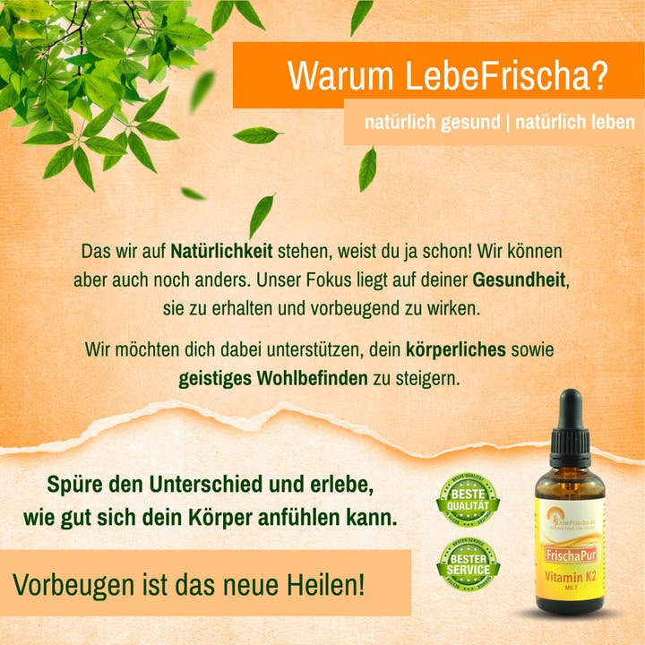 LebeFrischa - Wholesale Oral Supplement/Vitamin - Vitamin K2 drops for blood, bones & heart