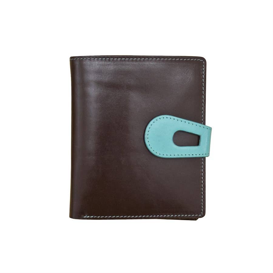 ili New York - Vendita all'ingrosso Portafogli - Donna - Portafoglio piccolo in pelle con chiusura a linguetta2