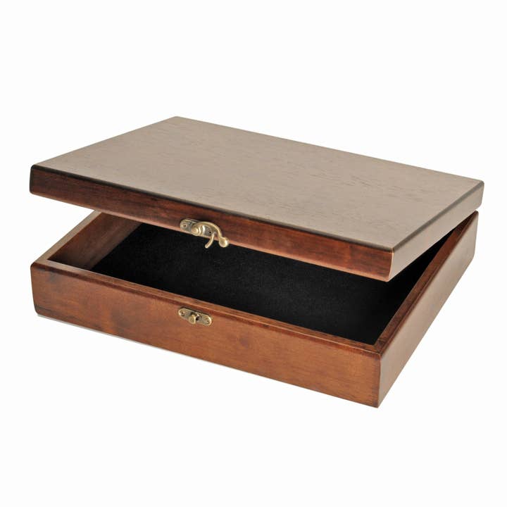 Wood Expressions - Wholesale Decorative Box - Old World Wooden Treasure Box with Brass Latch31