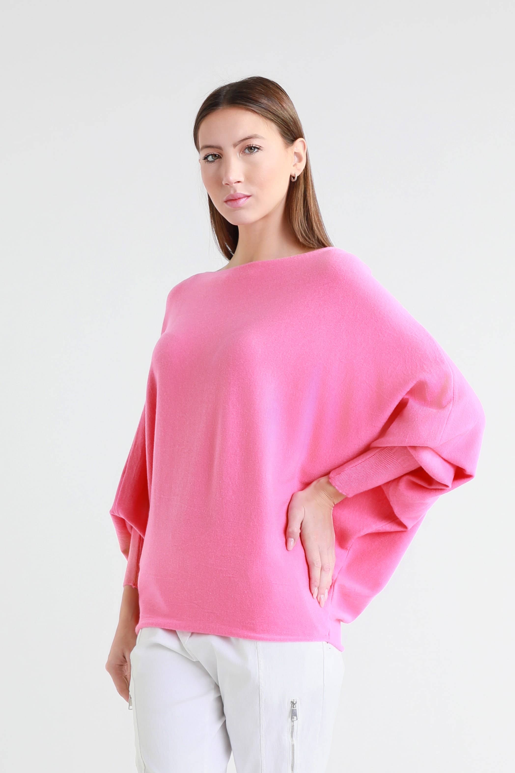 TINA Stephens Italy/Tees By Tina – Engroshandel Pullover - Dame – Mylah seriøst blød batwing sweater (BLS413)30