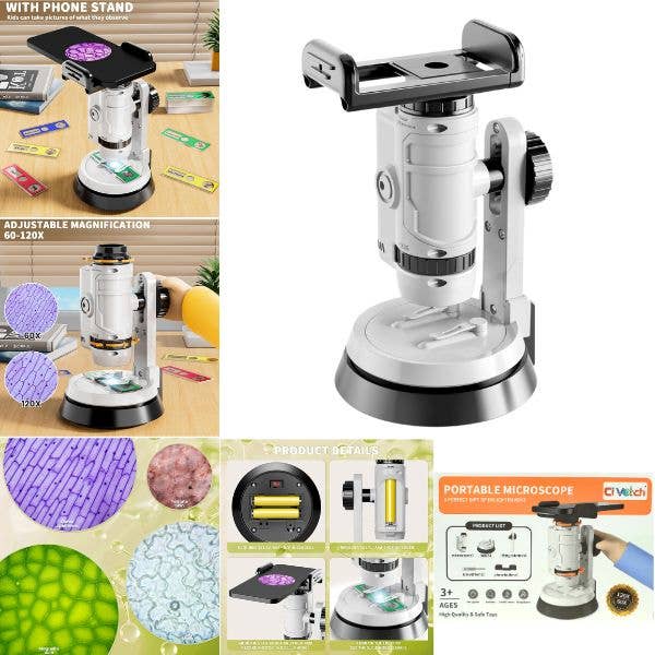 St. Louis Wholesale LLC - Wholesale Classic Toy - Kids - Portable Microscope - CiVetch STEM Science - Batteries Not