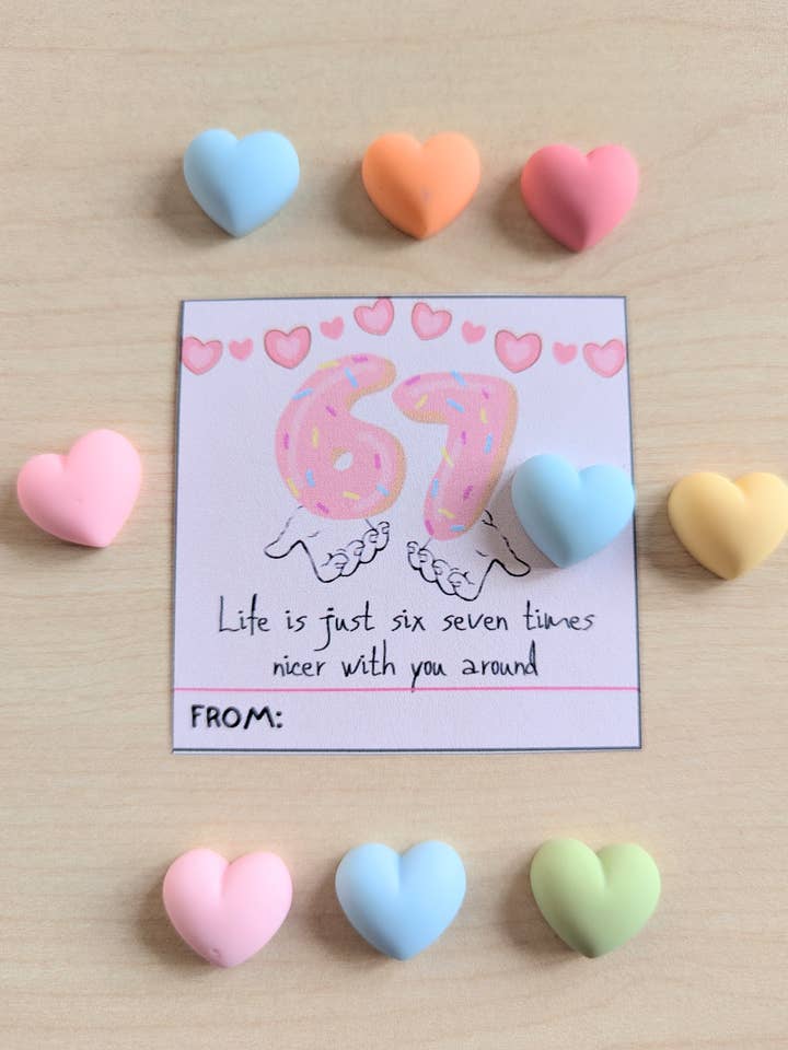 Six Seven Trend Card Valentine & Friendship Card with Heart for wholesale by Uplifted Ink