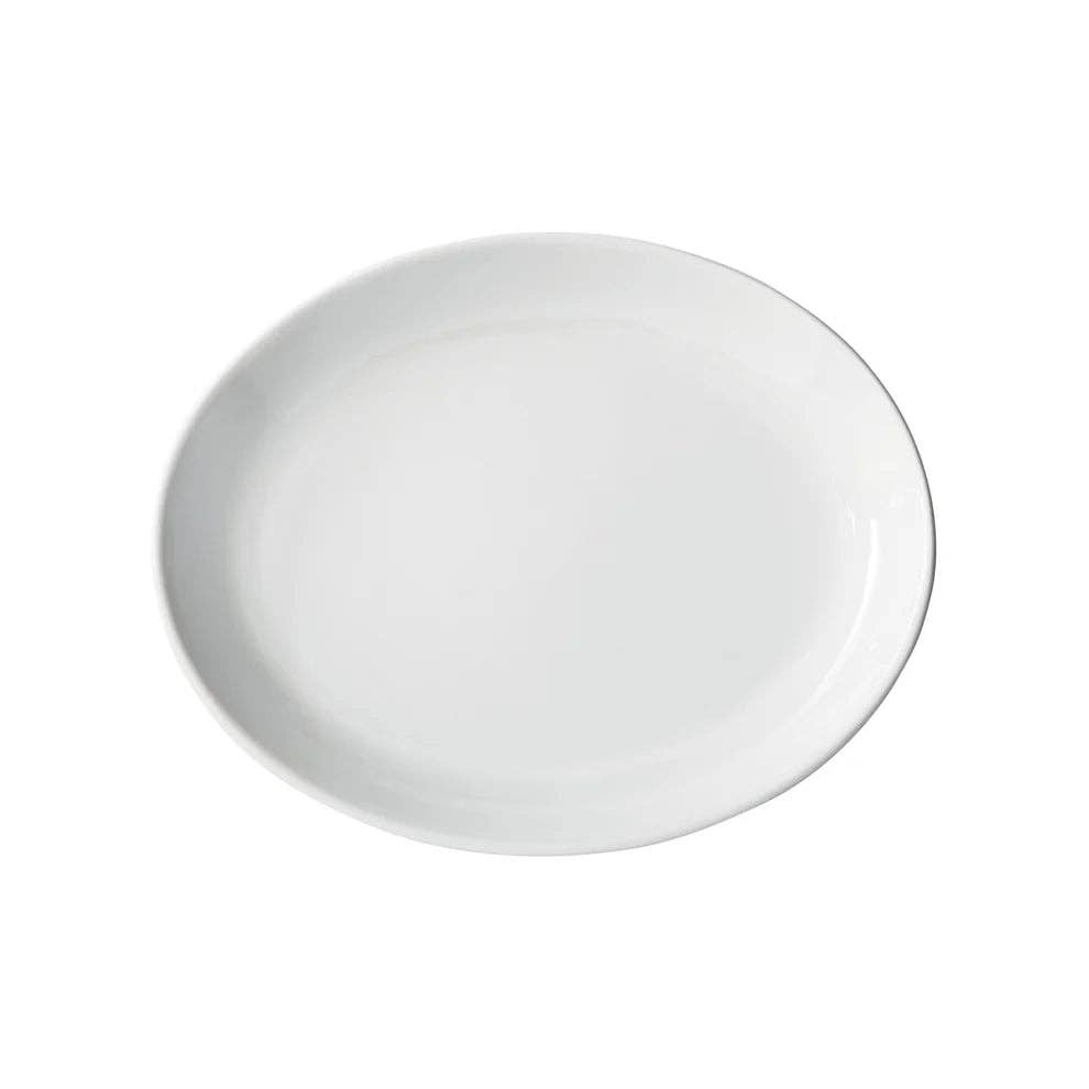 EcoQuality – wholesale Platter – OKP-105PL to OKP-95PL, 9.5"–13", White, Brechia Oval Coupe Porcelain Platters, Sold by Case6