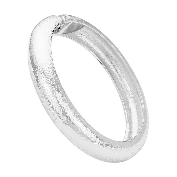 Sensibling Corp. - Wholesale Bangle Bracelet - Textured Metal Hinged Bangle Bracelet
5