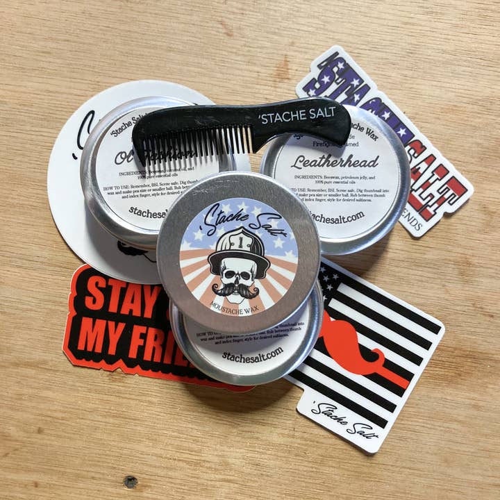 'Stache Salt - Wholesale Hair Brush/Comb - Mini Moustache Comb1