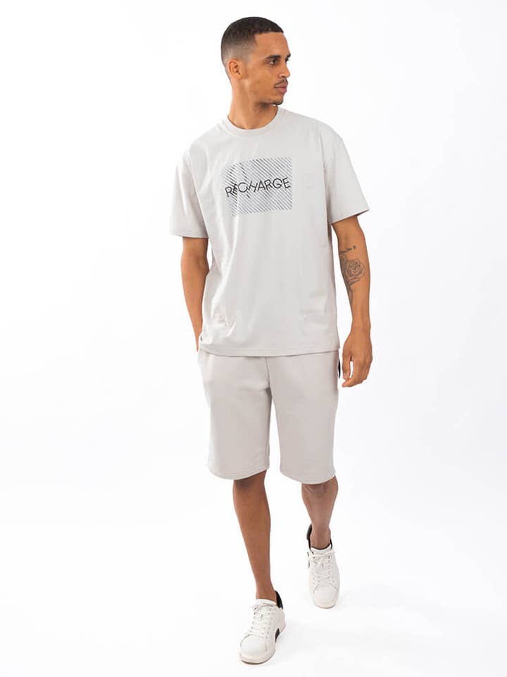 T-Shirt Recharge Grey per la vendita all'ingrosso da parte di StockNow Unipessoal