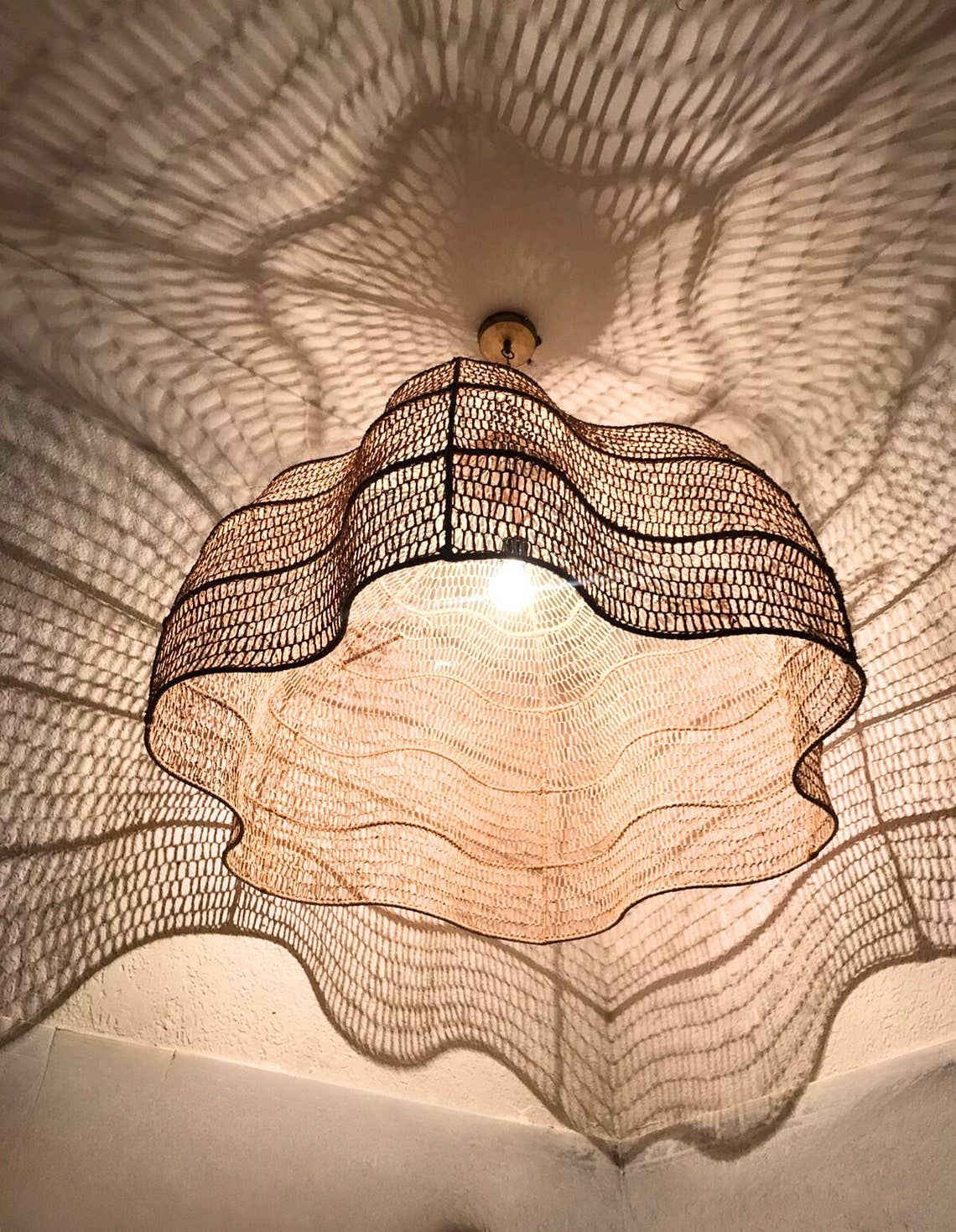 martitec - Wholesale Chandelier/Hanging Light - New Style Wave Chandelier, Natural Wicker Chandelier, 1