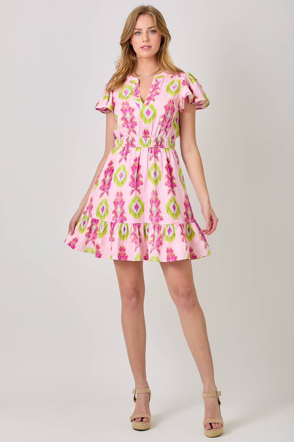 Mystree – Engroshandel Kjole - Dame – 61021 Trykt Dobbel Gauze Kjole7