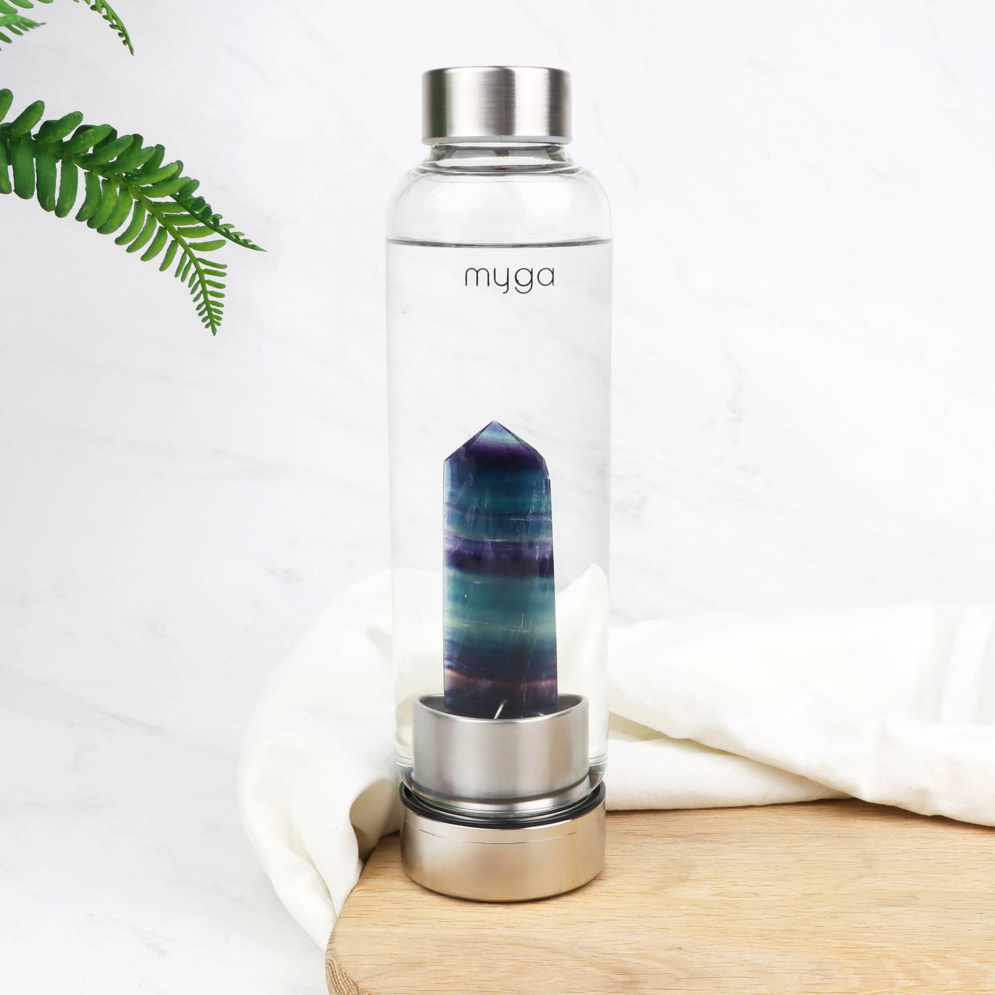 Myga - Wholesale Water Bottle - Fluorite Crystal Glass Water Bottle9