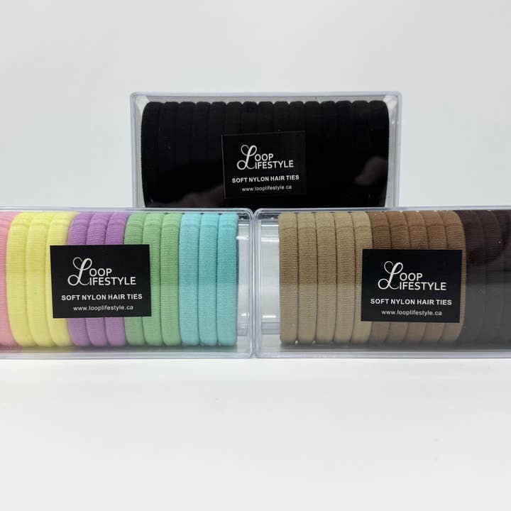 Set di Elastici per Capelli in Nylon per la vendita all'ingrosso da parte di LOOP Lifestyle
