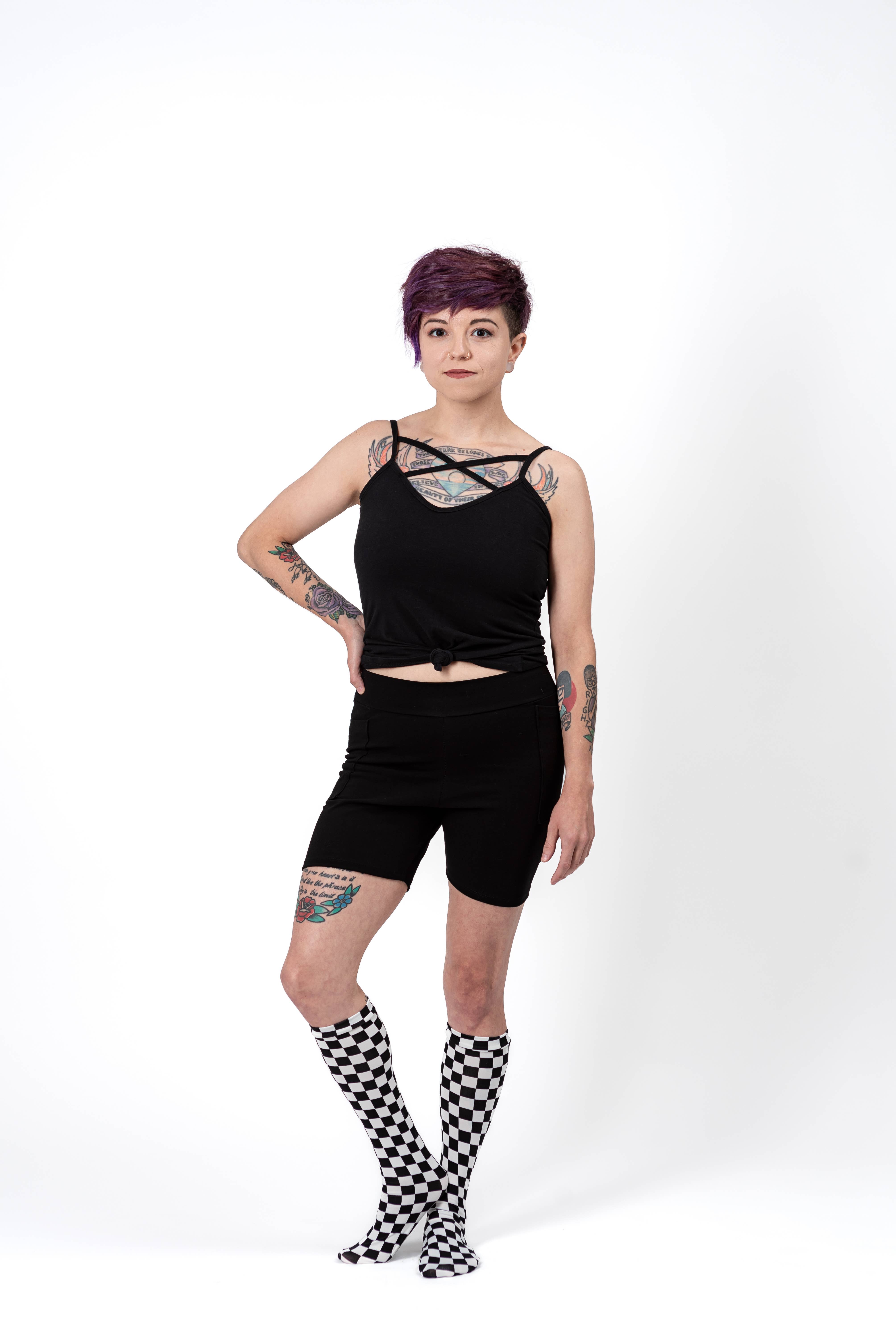 Altered Star Co. - Wholesale Athletic Shorts - Women's - Black Pocket Bikers1