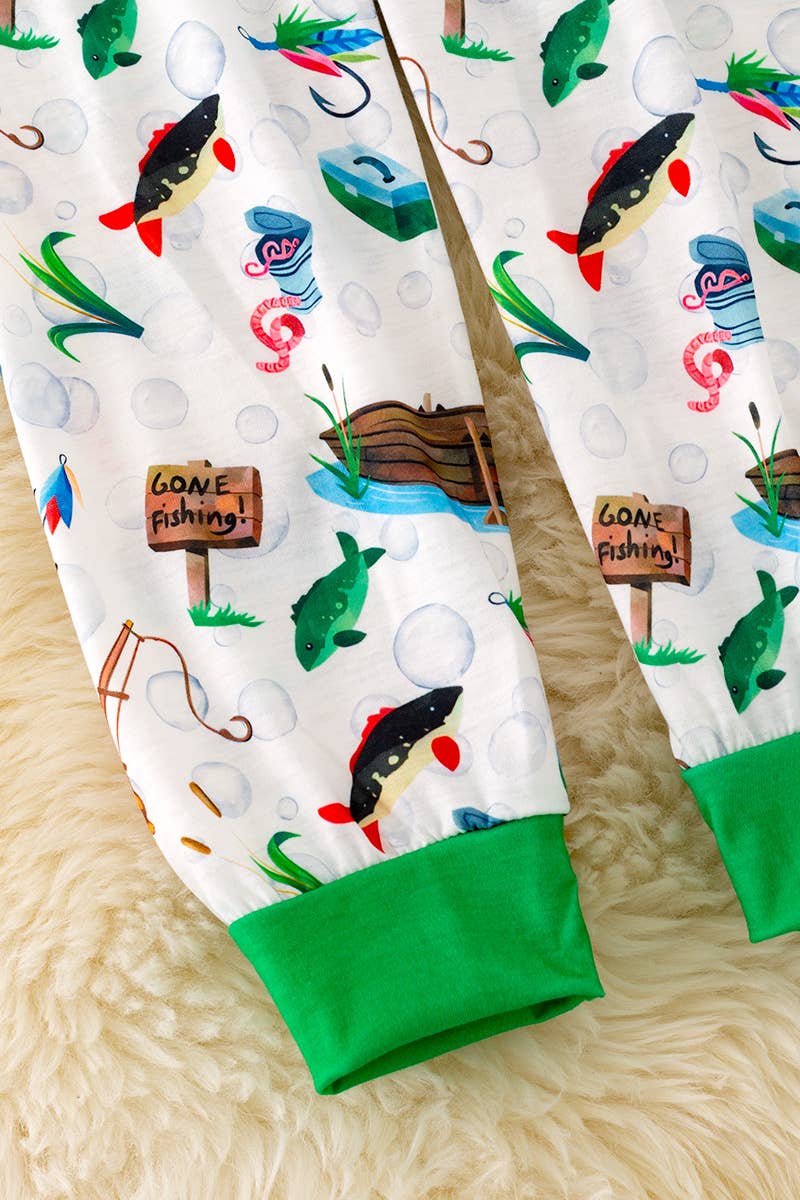 Kids Charm Online - Wholesale Sleepwear Set - Kids - GONE FISHING BOYS PRINTED PAJAMAS. PJB40016 JEAN2