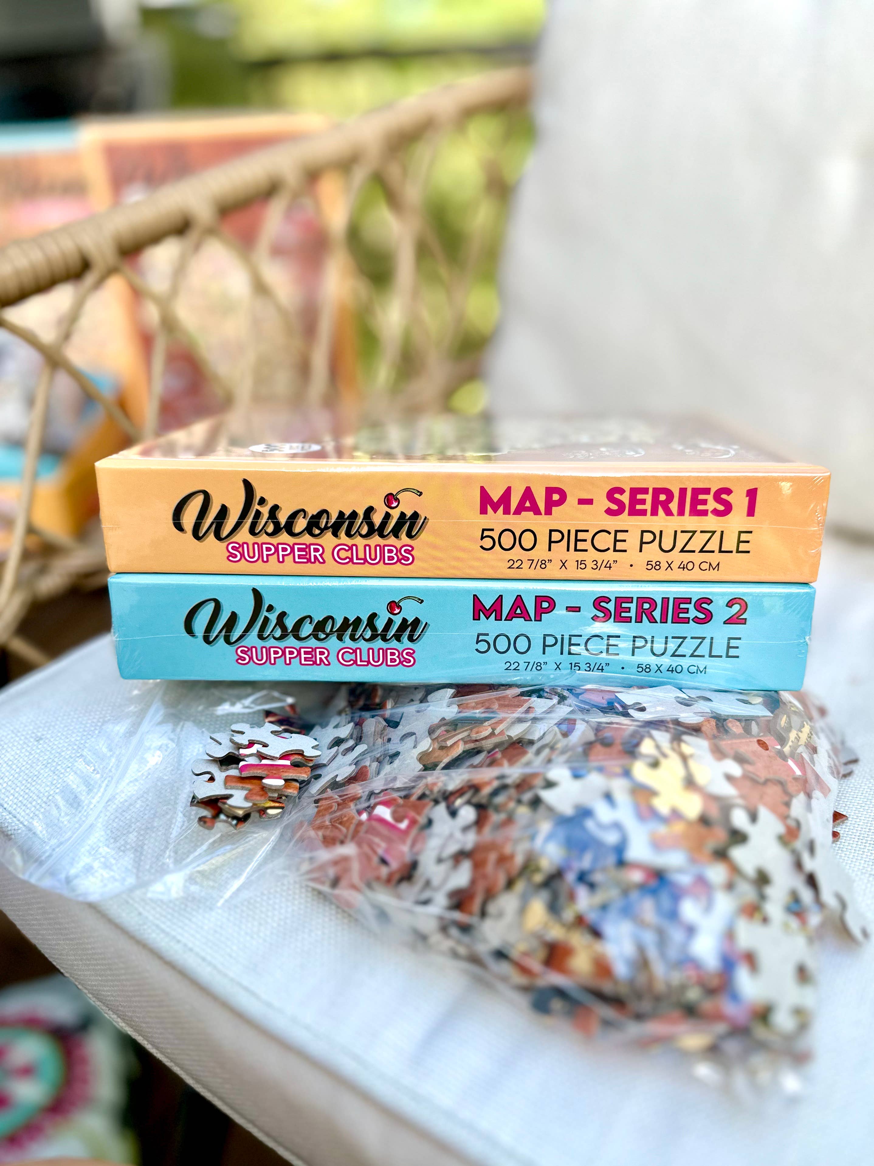 Pink Squirrel Studios - Wholesale Puzzle - Adult - Wisconsin Supper Club Map - Puzzles  500pc (SERIES 1)3