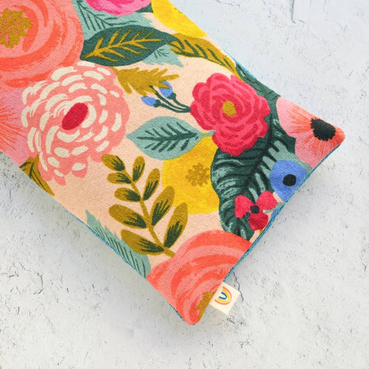 Minor Thread - Wholesale Spa/Therapy Pillow - Juliet Rose Floral in Pink Canvas Botanical Eye Pillow
