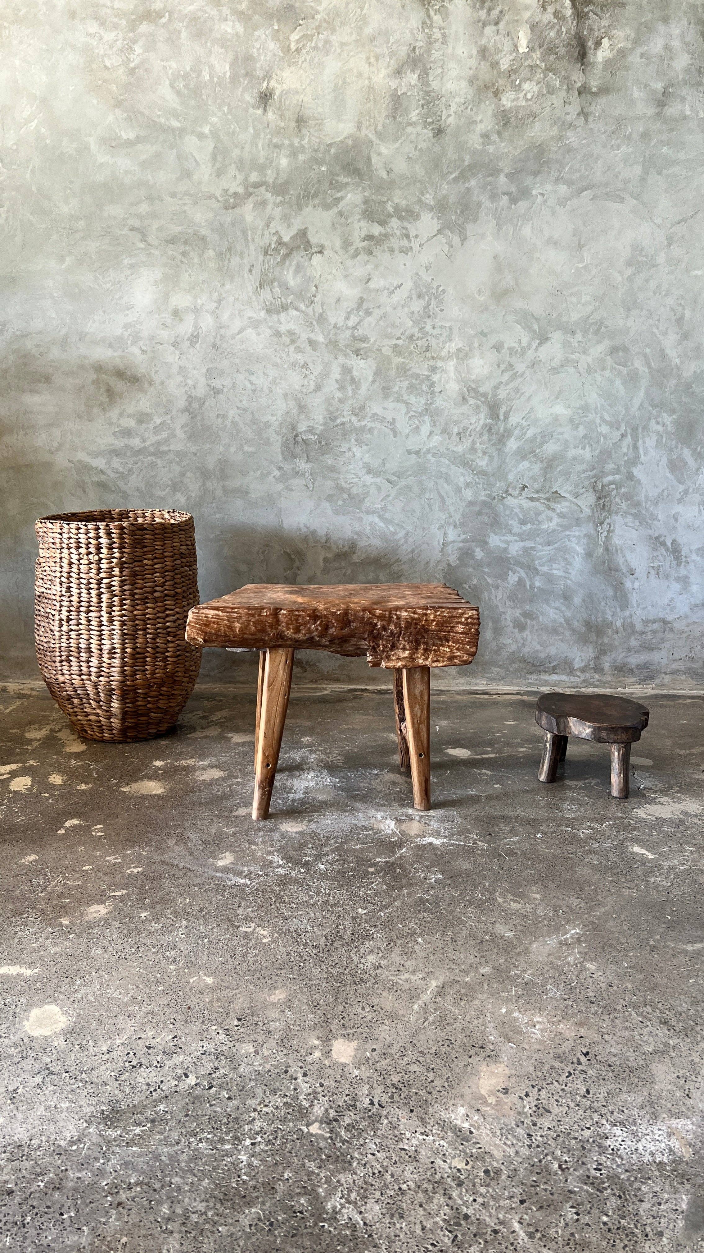 Office Objets - Wholesale Bench - Small organic bench in blonde Asian teak with four legs - Sepuluh31