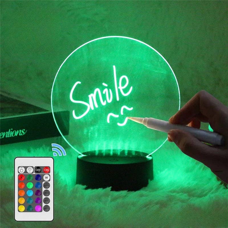 COLOR I 3D Erasable Night Light Message Board for wholesale on Faire3