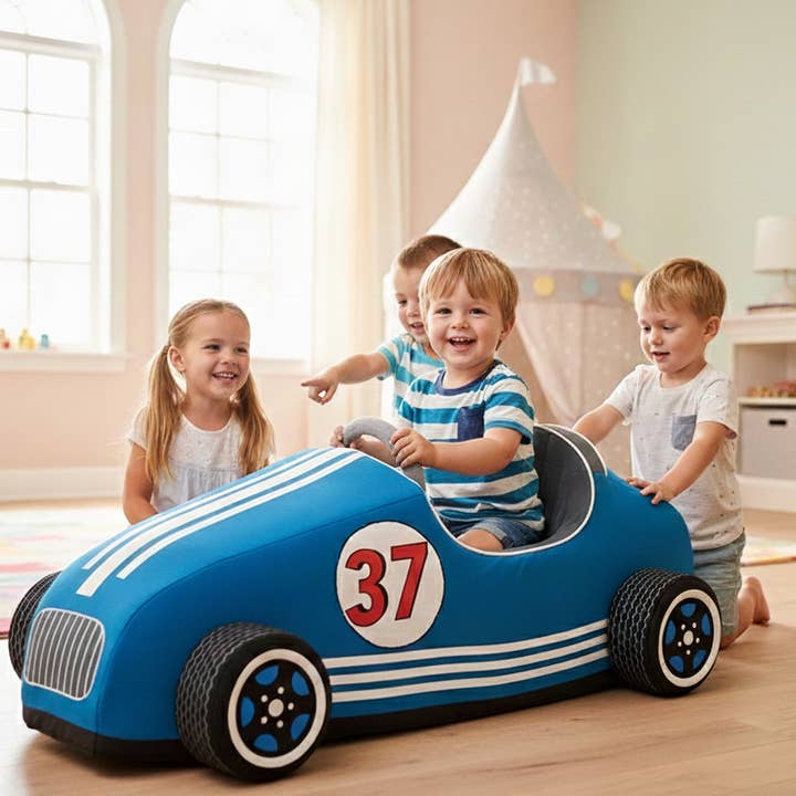 Speedster Plush Children's Cotton Toy Car for wholesale by Role Play