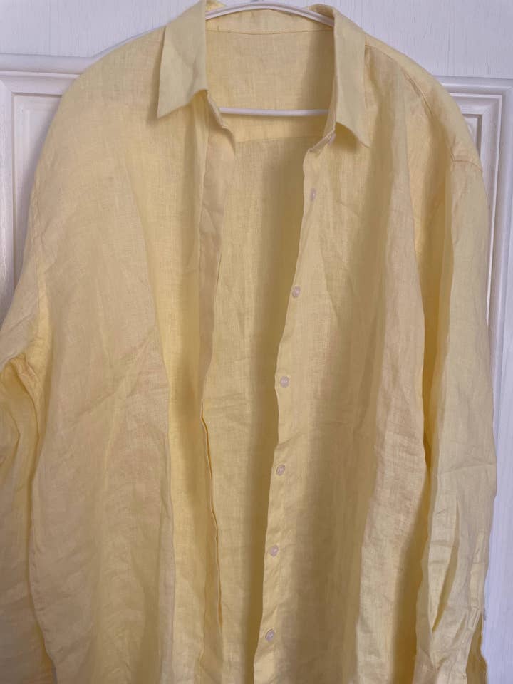 HIDDENBRAND - Wholesale Button Down Shirt - Women's - cotton linen blend button down shirt41