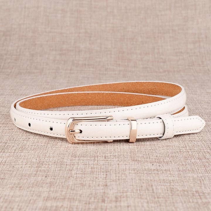 Versatile Candy Color Thin Belt Decoration Casual Fashion Leather Belt for wholesale by Sheer Trend