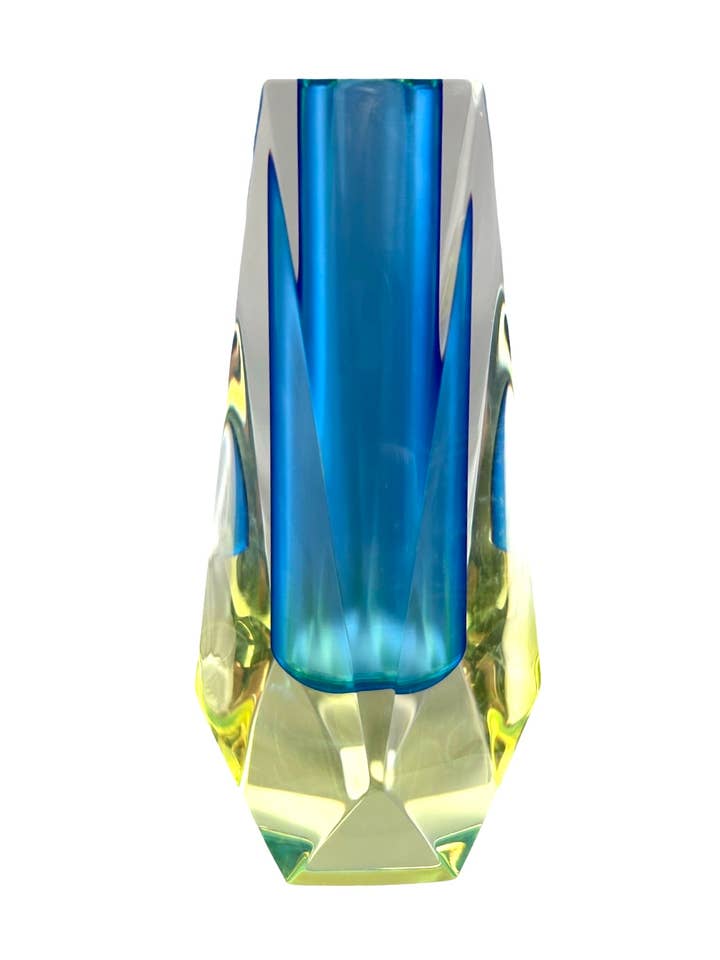 Bud Vase, Blue/Yellow for wholesale by Maven Home