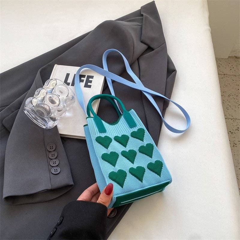 FurDecoration - Wholesale Crossbody Bag - Women's - Cute Mini Hearts Openning Mobile Phone Crossbody Bag Handbag1