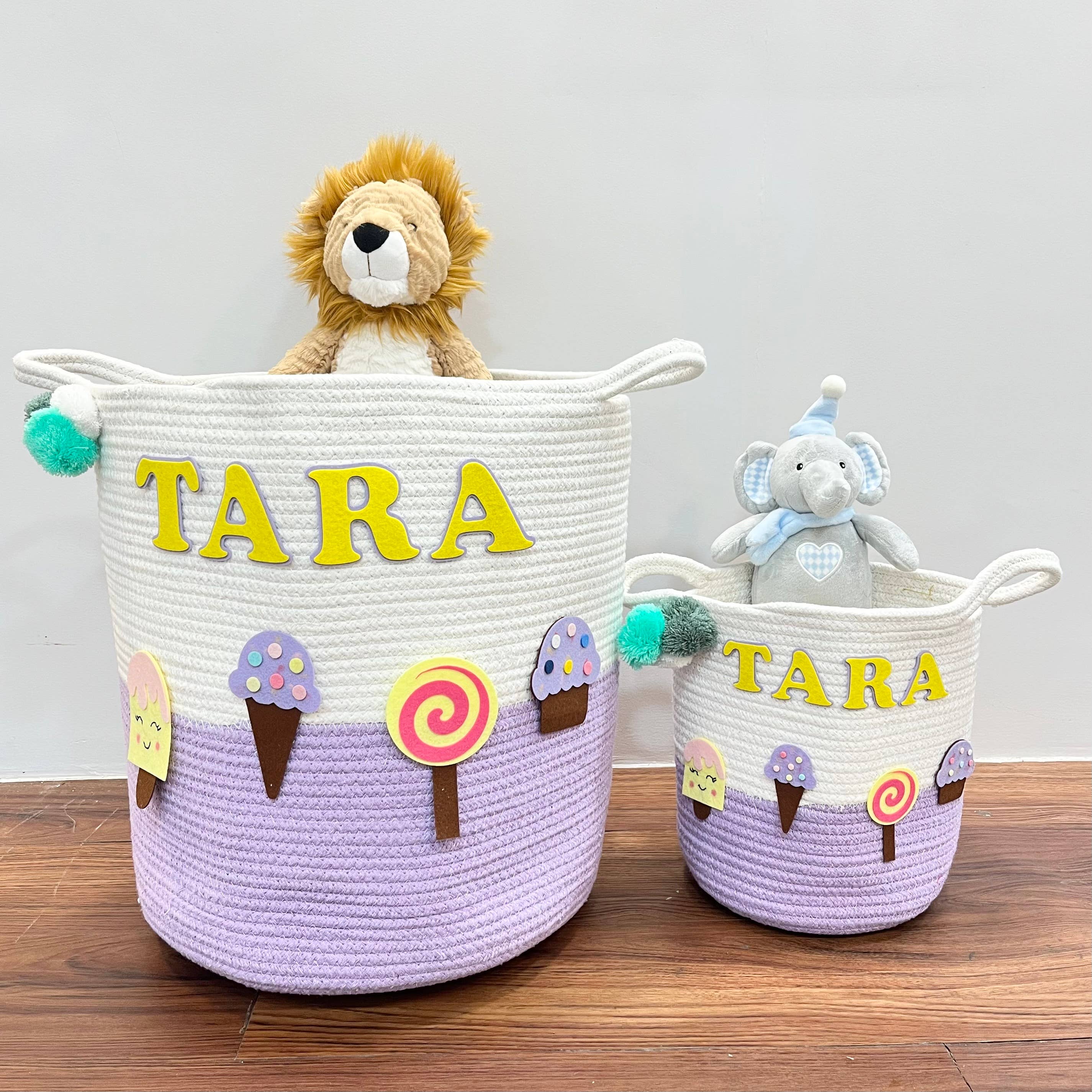 Ash and Vi - Wholesale Basket - Kids & Baby - Jute Cotton Storage Basket - Sweet Treats4