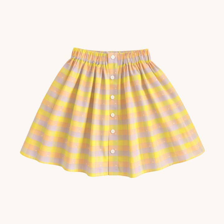 Midi Skirt in Pastel Plaid for wholesale on Faire0
