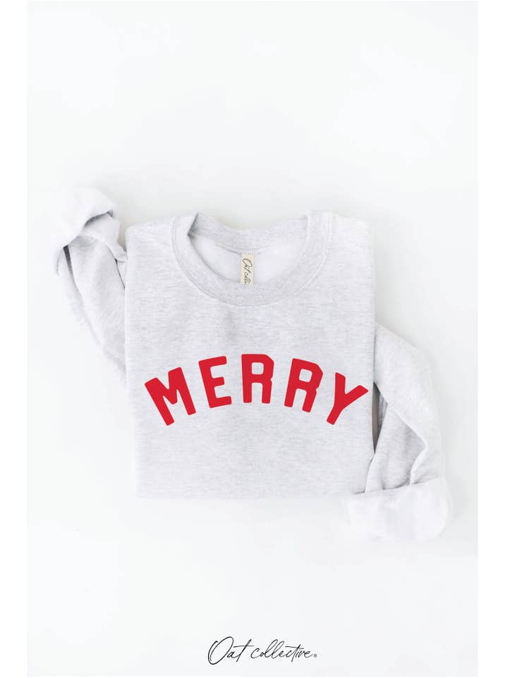 OAT COLLECTIVE - Wholesale Graphic Sweatshirt - Women's - MERRY Graphic Sweatshirt