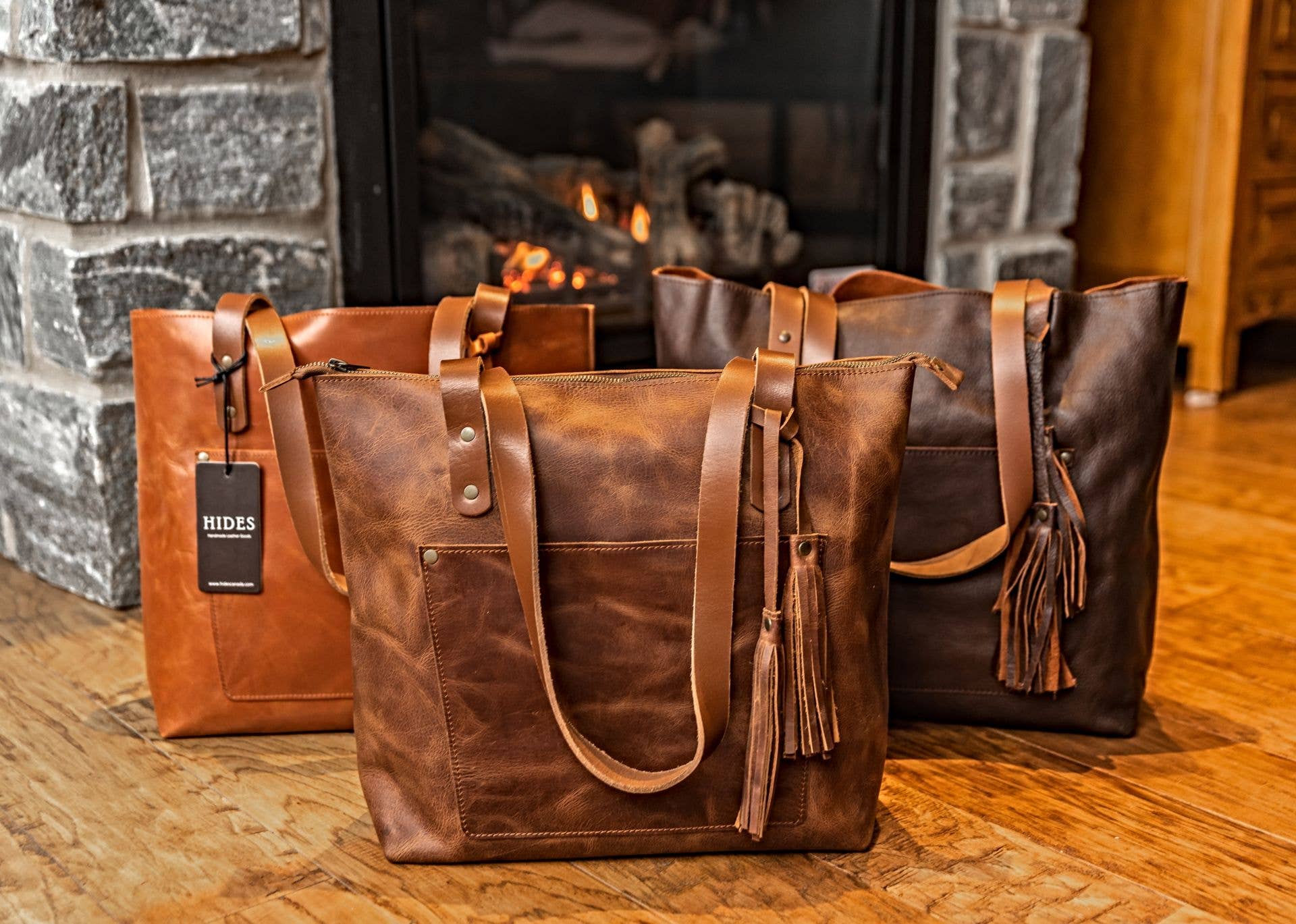 Hides - Vente Tote bag – femme - Sac en cuir avec fermeture éclair28