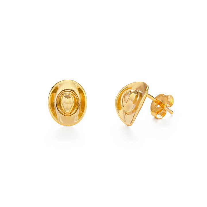 Cowboy Hat Stud Earrings for wholesale by Amano Studio